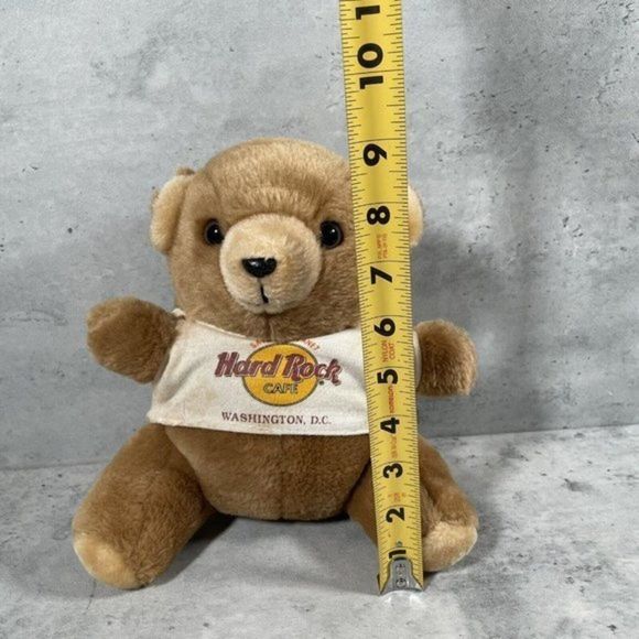 Vtg 90s Hard Rock Cafe Washington DC Teddy Bear Save the Planet Souvenir Plush - Picture 8 of 8